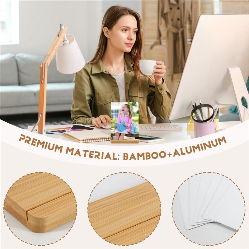 Bamboo Photo Frame - Pacote com 6 Molduras para Fotos