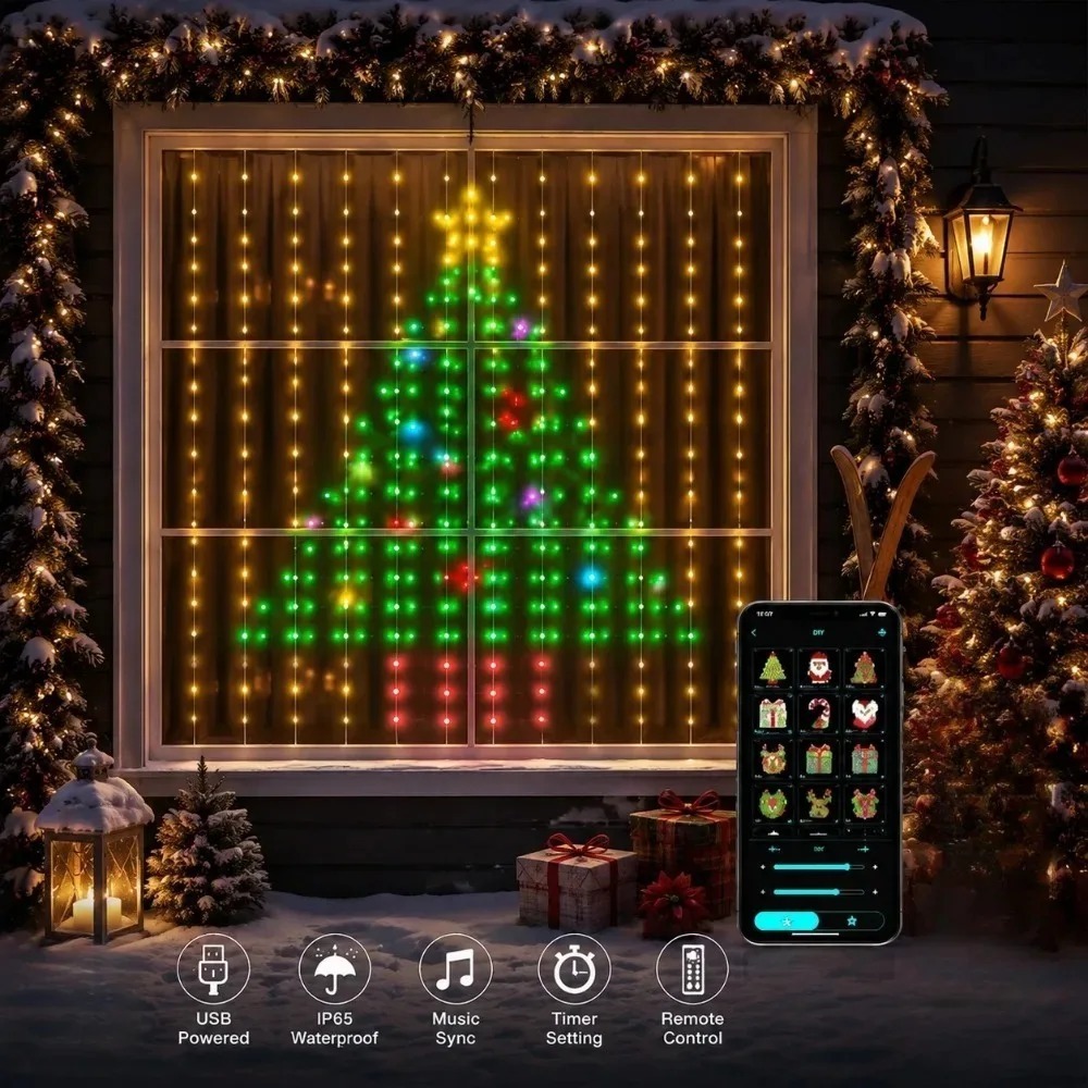 Home Decor Free App - Luzes de Cortina LED Pixel com