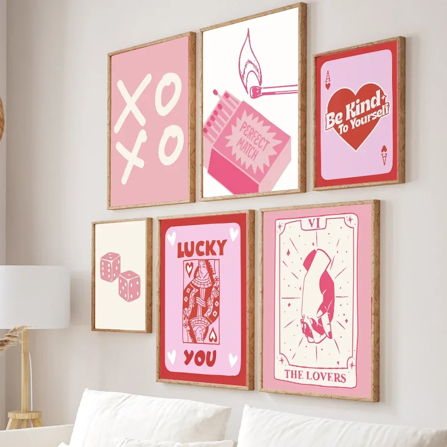 Home Decor Y2K - Pôquer da Sorte Rosa, Dados de
