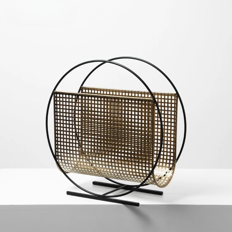 Home Decor Magazine - Estante de revistas redonda de metal