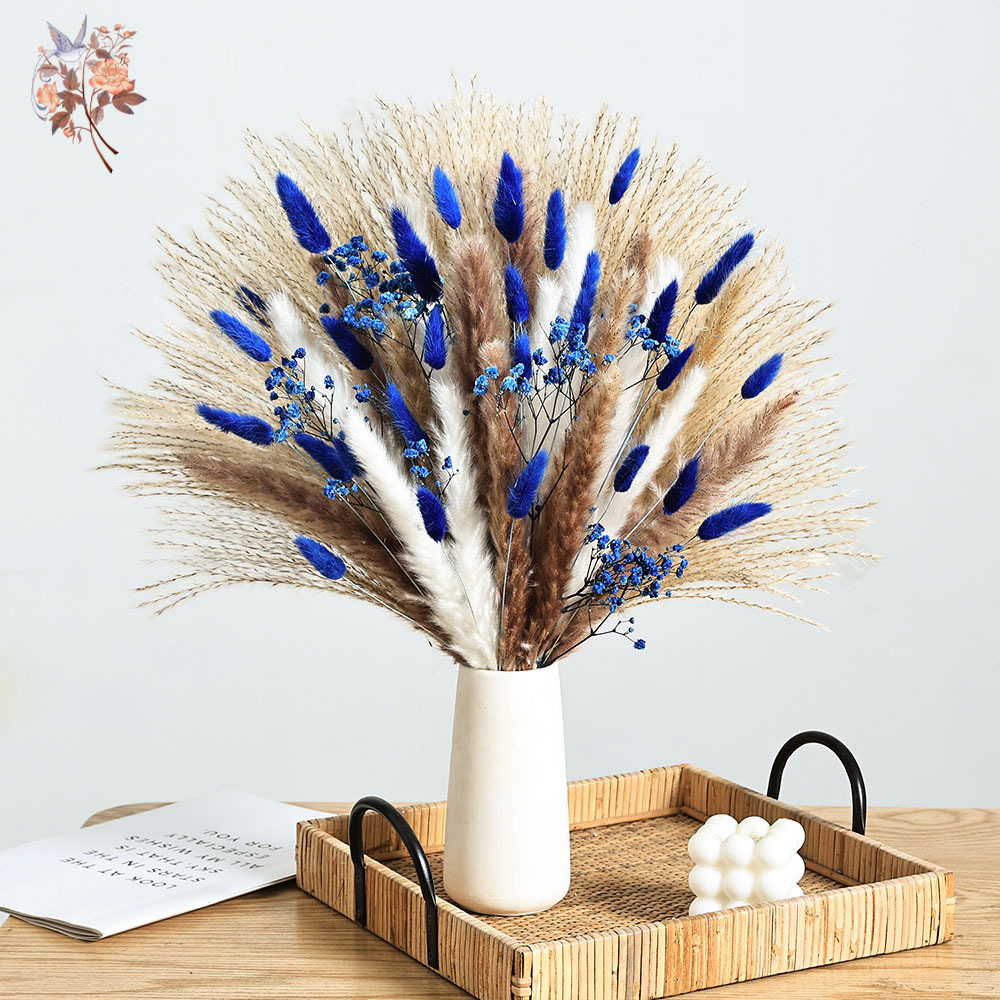 70 haste azul fofo coelho caud - Pampas Grass Decor avaliação e preço