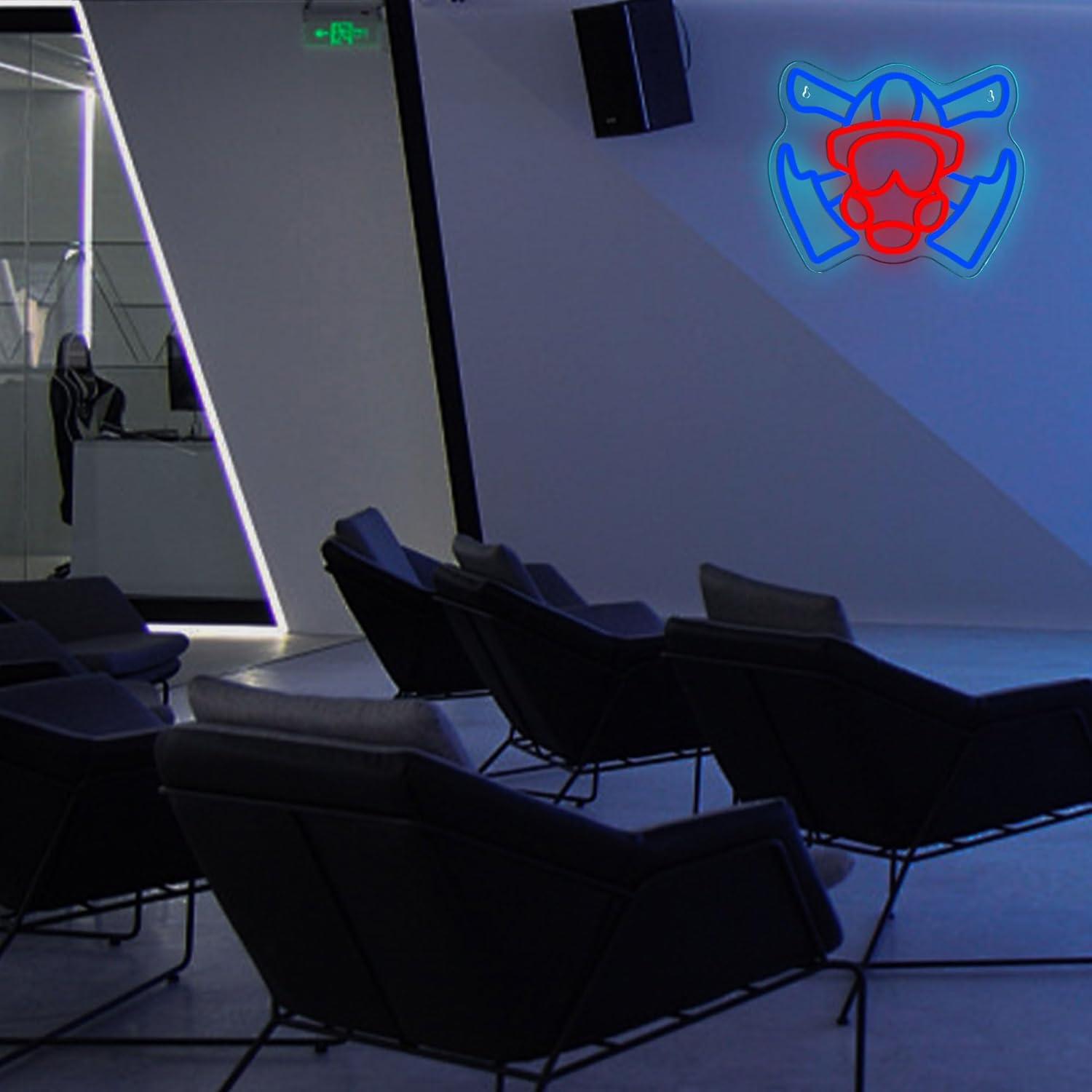 Letreiro Neon de Máscara de Gá - Home Decor Theme avaliação e preço
