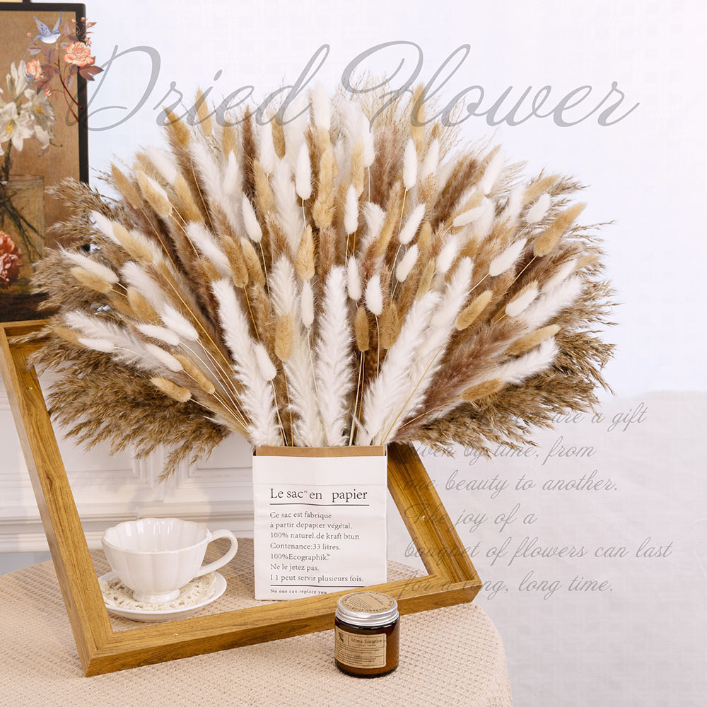 320 Peças de Flores Secas Mist - Pampas Grass Decor avaliação e preço