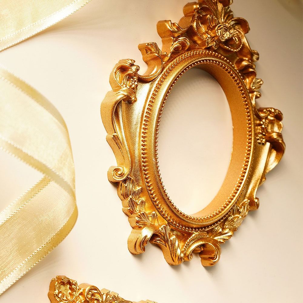 Moldura Vintage Dourada DIY pa - Bamboo Photo Frame avaliação e preço