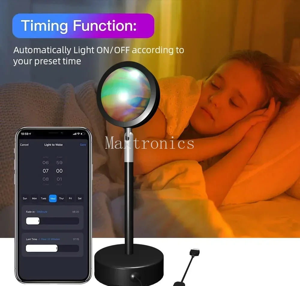 Lâmpada led pôr do sol tuya bl - Home Decor Free App avaliação e preço