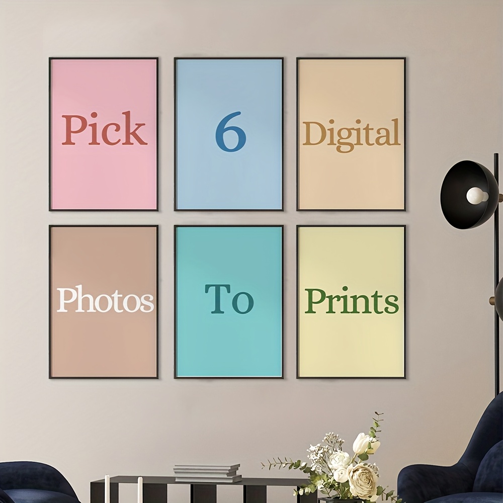 Conjunto de 6 peças de impress - Home Decor Theme avaliação e preço